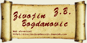 Živojin Bogdanović vizit kartica